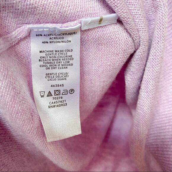 LOFT Ribbed Neck Lavender Pullover Sweater Size XS - Picture 6 of 7